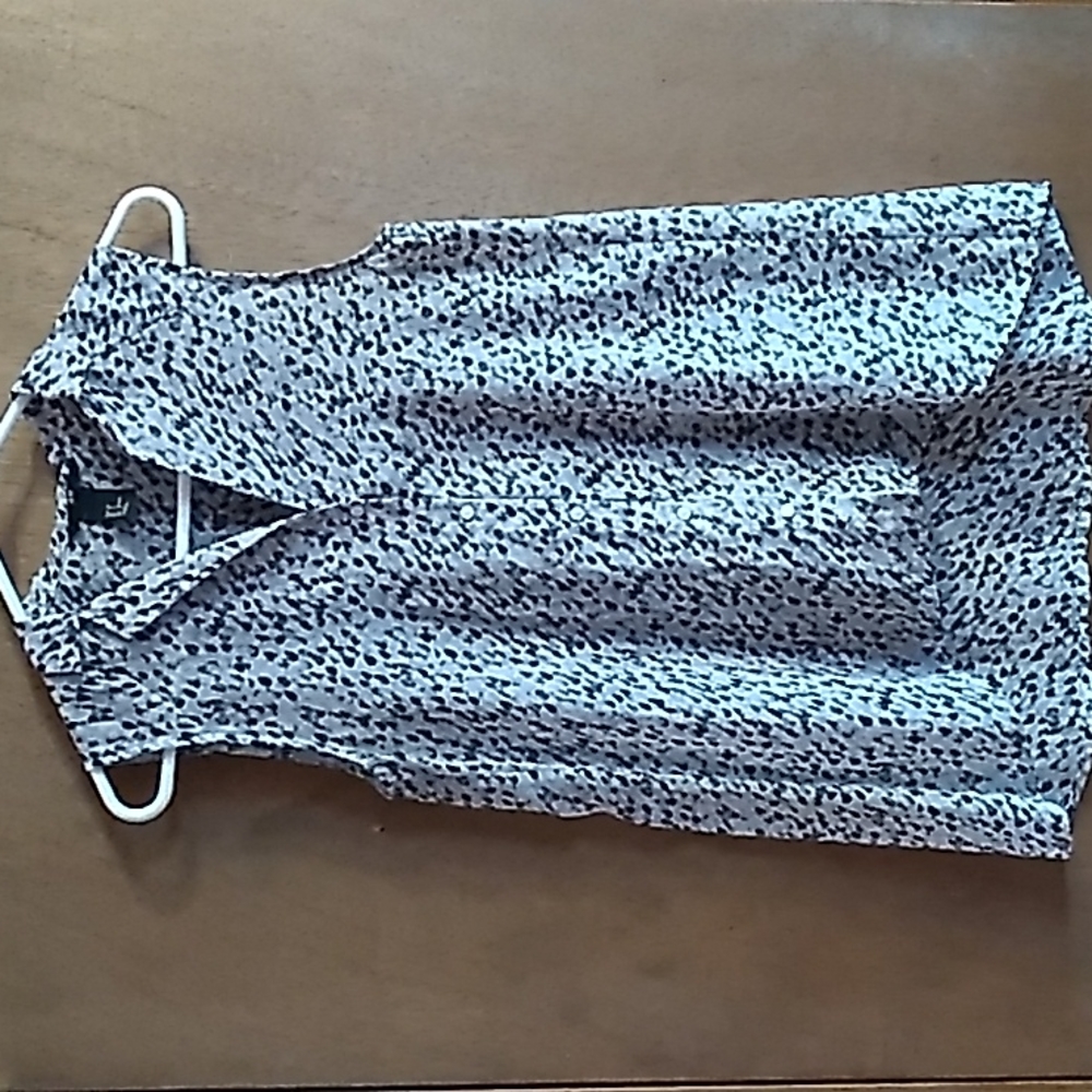 H&M Button Down Black & White Blouse